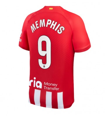 Atletico Madrid Memphis Depay #9 Hemmatröja 2023-24 Kortärmad